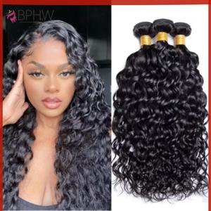워터 웨이브 인간의 머리카락 번들 곱슬 깊은 웨이브 3 번들 브라질 자연 검은 인간의 머리카락 레미 헤어 100% 인간의 머리카락 자연