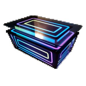 KTV 커피 테이블, 7 색 야광 두꺼운 강화 유리, 클럽하우스 와인 바, 스페셜 소파 카드 시트, 스테인레스 스틸 테이블