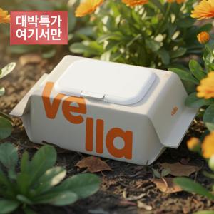 벨라 에센스 엠보싱 대용량 캡형 두꺼운 휴대용 데일리 물티슈 50평량 10팩