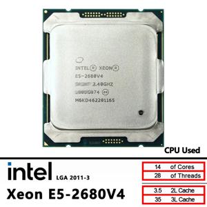Intel Xeon E5 2680 V4 프로세서 2.4GHz 14코어 120W LGA 2011-3 2680V4 CPU