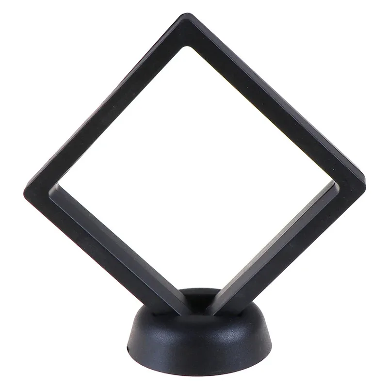 블랙 3D 플로팅 주얼리 디스플레이 – 동전 및 수집품 서스펜션 홀더 |   액자형 수납 진열장 및 정리함