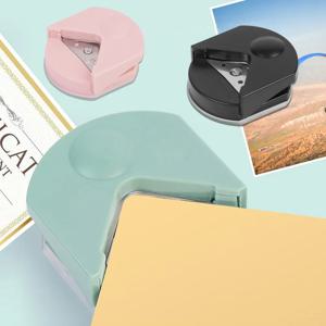 R4 카드 라운드 커터 코너 라운드 종이, 휴대용 홀 트리머, 앵글 테두리 펀치, 사진 스크랩북, 사무실 DIY 공예 도구, 1 개