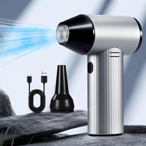 X7 폭력적인 송풍기 풍속 45 메터/초 브러시리스 모터 40mm 터보 제트 팬(3개 노즐 포함) 먼지 날리는 키보드 청소 공기 송풍기