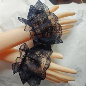 달콤한 꽃 레이스 가짜 슬리브 여자 스웨터 스커트 이동식 손목 수갑 팔찌 짧은 팔 슬리브 웨딩 신부 장갑