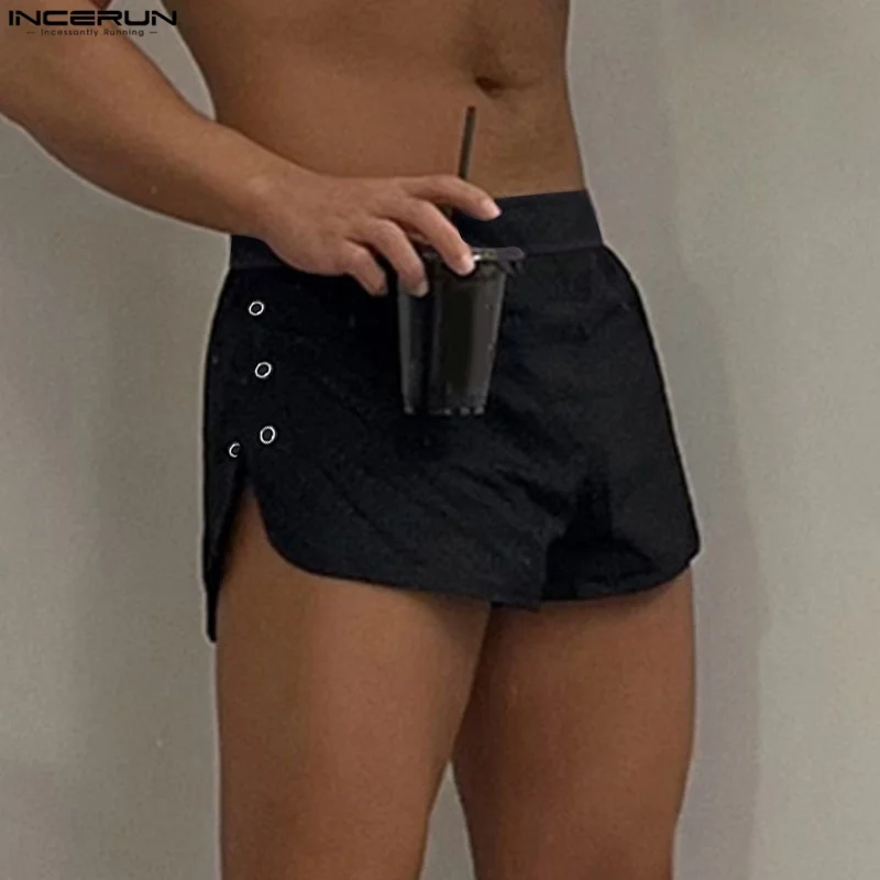 INCERUN 남성 반바지 패션 솔리드 컬러 짧은 바지 캐주얼 반바지 streetwear 특대 여름 남성 의류 S-5XL 2025