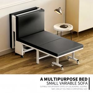 75인치 헤비듀티 접이식 침대, 두꺼운 강철 프레임, 휴대용 접이식 침대, 잠금식 바퀴, 사무실 낮잠, 친구들이 머무는 곳 등에 적합, 가정, 심플한 스타일