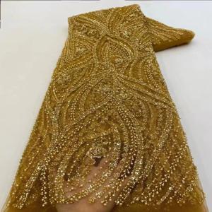 패션 우아한 프랑스어 메쉬 로프 자수 장식 조각 레이스 패브릭 웨딩 드레스에 대한 아프리카 나이지리아 레이스 패브릭