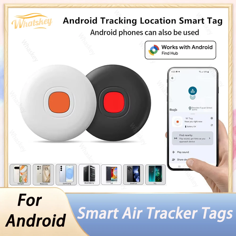 스마트 태그 추적기 블루투스 검색 로케이터 미니 GPS 태그는 구글 파인드 허브와 함께 작동합니다. 아이템 찾기 글로벌 포지셔닝 분실 방지