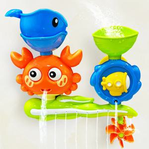 아기 목욕 장난감 크랩 벽 Sunction 컵 트랙 물 게임 어린이 욕실 Caterpilla 목욕 샤워 장난감 어린이 생일 선물