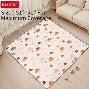 Insular 어린이 교육 매트리스 접이식 아기 놀이 매트 미끄럼 방지 내구성 어린이 카펫 보육 클라이밍 패드 방수 0-3Y