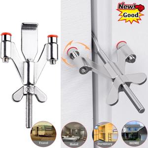 스테인레스 스틸 휴대용 도어 잠금 장치 개인 정보 보호 추가 보안 잠금 장치 여행용 홈 침실 아파트 내부 도어 잠금 장치