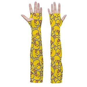 재미 있은 귀여운 고무 오리 만화 인쇄 슬리브 야외 사이클링 낚시 원예 골프 보호 슬리브 탄성 통기성 남여