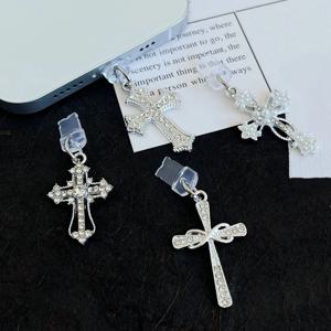 아이폰 타입 C 충전 포트 먼지 방지 플러그, 에어팟 선물용 폰 펜던트, 패션 여성용 먼지 플러그 참