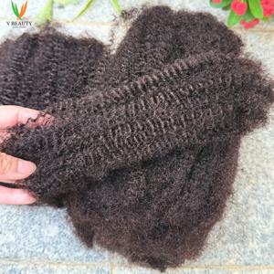 4C 아프로 킨키 벌크 브레이딩 인모 헤어 익스텐션 노 웨프트 브라질리언 레미 벌크 내추럴 헤어 (로크스 브레이딩용)