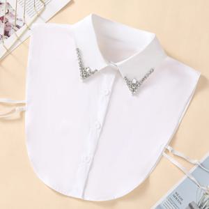 여성용 다용도 가짜 칼라 1개, 봄, 가을, 겨울 이너웨어용으로 디자인된 흰색 셔츠 가짜 칼라