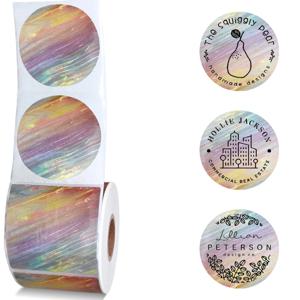 500Pcs/1Roll 50mm 라운드 컬러 열 레이블 선물 용 방수 라벨 어린이 스티커 D200 D100 X4 프린터 용 학교 용품