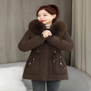 여성 겨울 코트 2025 신상 두꺼운 플리스 안감 루즈핏 허리 조절 따뜻한 코튼 자켓 아우터 한국 스타일