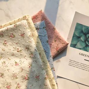 작은 꽃무늬 장미 코튼 폴카 도트 원단 150x50cm 어린이 의류 여성 블라우스 스커트 DIY 컷 셔츠 홈 데코