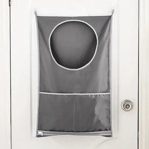 캐러밴 걸이식 세탁물 바구니 수납 가방, RV, 캠핑카, 트레일러용 접이식 정리함, 옥스포드 천 소재, 다용도 포켓 의류 수납