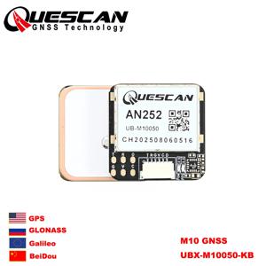 QUESCAN 25mm AN252 10Hz M10 GNSS 모듈 GPS GLONASS 베이더우 갈릴레오 QZSS SBAS 모듈 안테나 수신기 M10050 GPS 구성 가능