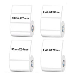 50mm 폭 열 라벨 스티커 흰색 자체 접착 라벨 종이 가격 DIY 선물 태그 의류 열 프린터용