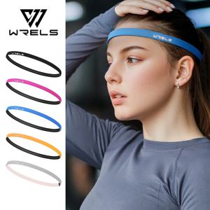 2PCS 스포츠 머리띠 Anti-slip 사이클링 헤어 밴드 피트니스 체육관을위한 탄성 실리콘 머리띠 야외 여성 남성 경량 Sweatband