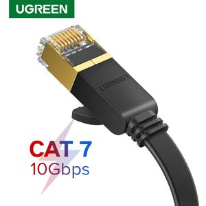 UGREEN Cat 7 이더넷 케이블 10Gbps 고속 플랫 케이블 네트워크 랜 코드 RJ45 노트북 라우터 PC PS5 스위치 모뎀 엑스박스용