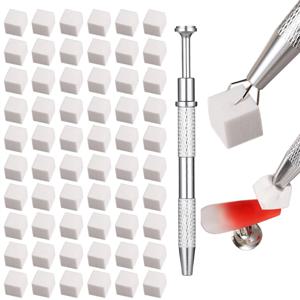 LINMANDA 200/50PCS 네일 스폰지 스폰지 잡아 펜과 스폰지 잡아 클립 세트 네일 그라디언트 컬러 네일 도구 액세서리