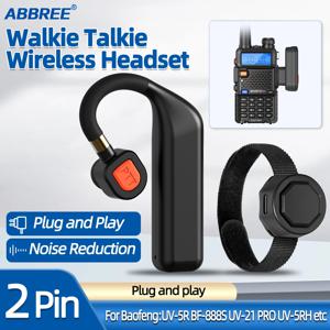 ABBREE BT-E2 워키토키 2.4G 무선 헤드셋 소음 감소 핸즈프리 이어피스 UV-5R UV-32 UV-21 교체용