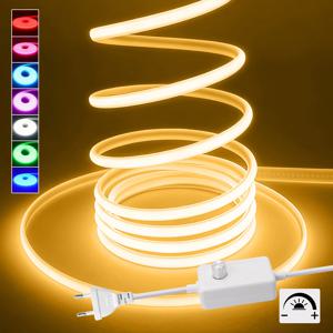 디머블 220V COB 스트립 레드/아이스 블루/핑크/옐로우/그린/핑크/화이트 3000K 4000K 6000K 방수 플렉시블 리본 LED 네온 라이트