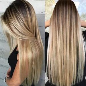    헤어 네트가 있는 천연 여성 긴 직선 가발, 일상 착용을 위한 72cm 금발 합성 머리 가발 헤드기어 코스프레 파티