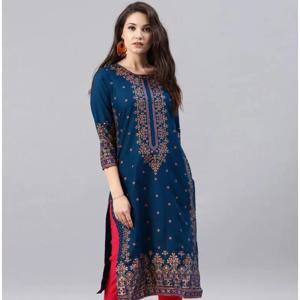 여성 쿠르트 캐주얼 드레스 긴 소매 스트레이트 캐주얼 민족 꽃무늬 만다린 O넥 라운드 레귤러 사이즈 3D 디자인 적합.