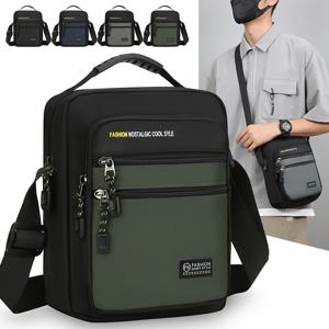새로운 패션 옥스포드 남성 크로스바디 백 싱글 숄더 백 대용량 수납 가방 패션 멀티 포켓 비즈니스 크로스바디 백