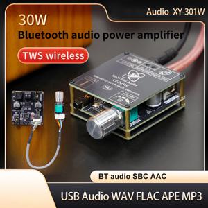 XY-301W 디지털 파워 앰프 모노 30W 오디오 앰프 스테레오 BT 5.2 베이스 앰프 TWS 트루 와이어리스 페어링 스테레오 사운드용