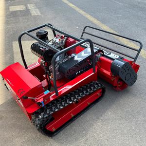 맞춤형 원격 제어 잔디깎이 120cm 절단 폭 장시간 작업 강력한 경사 등반 농장 과수원 제방 플레일 모어