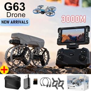 G63 드론 8K HD 듀얼 카메라 180 °   FPV 5G WIFI GPS 브러시리스 모터 장애물 회피 원격 제어 접이식 쿼드콥터 장난감 선물