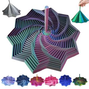 PLA 확장형 감각 자극 피젯 스타 3D 프린팅 회전 나선형 피젯 장난감 손잡이 포함 스트레스 해소 데스크탑 디컴프레션 장난감