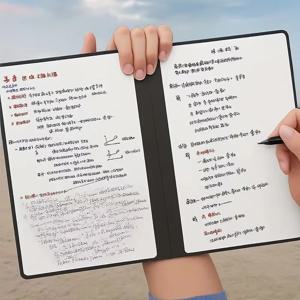 A5 재사용 가능한 화이트보드 노트북 세트 지우개 및 닦을 수 있는 보드 포함 휴대용 주간 플래너, 학교용 노트북