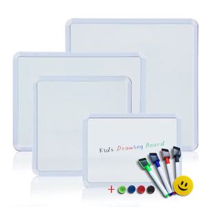 4가지 스타일 자석 화이트보드 1개 PVC 프레임 메시지 화이트보드 냉장고용 둥근 모서리 장식 메시지 드로잉 보드 메모용