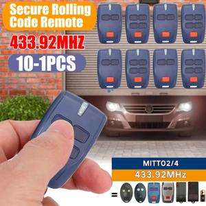 10-1PCS 보안 롤링 코드 리모컨 BFT B RCB02 RCB04 MITTO 2 게이트 오프너 433.92MHz 무선 RF 리모컨 2/4 버튼