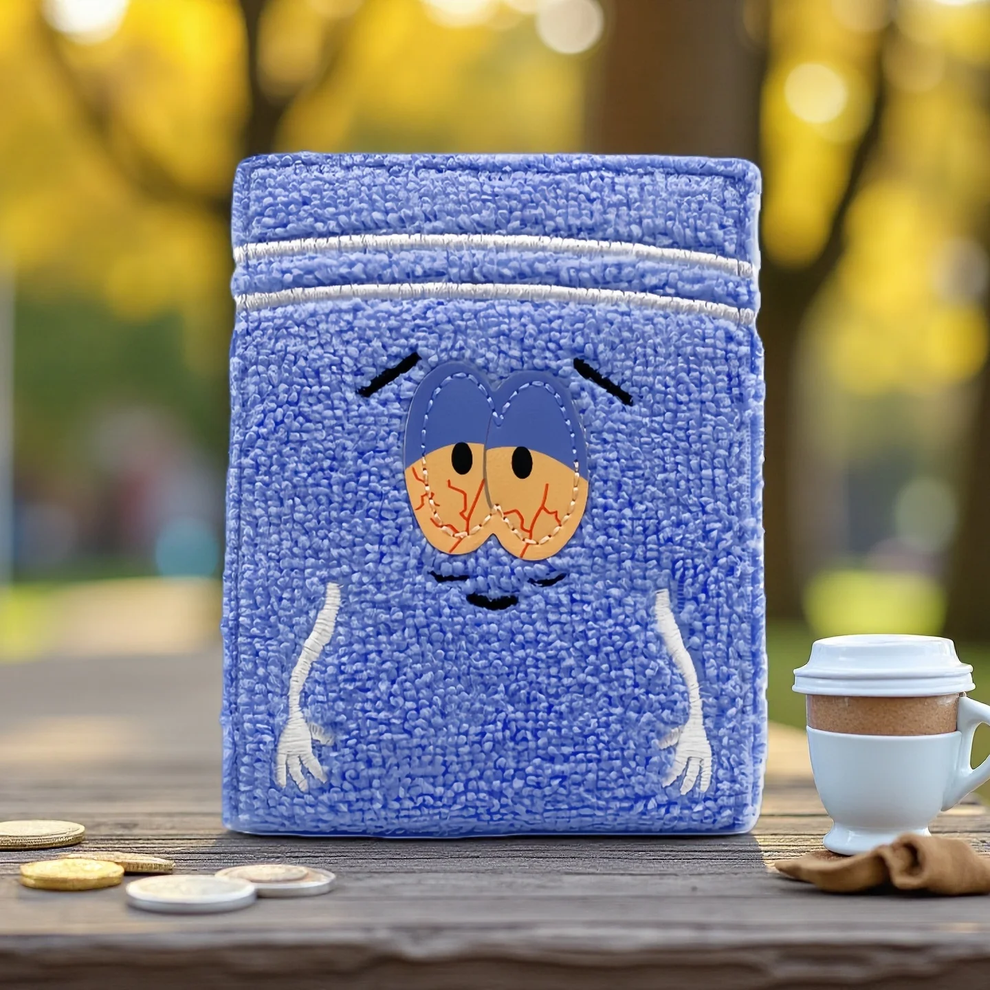 사우스 파크 타월 지갑, 애니메이션 자수 지갑, 여성용 만화 가방