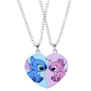 좋은 친구 베스트 친구 어린이 목걸이 스티치 하트 목걸이 UV 컬러 프린팅 크리스마스 생일 선물
