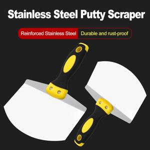 스테인리스 스틸 곡선형 트로웰, 부채꼴 석고 스패출라, 두꺼운 벽돌공 도구, 석유 작업자용, 재 긁개