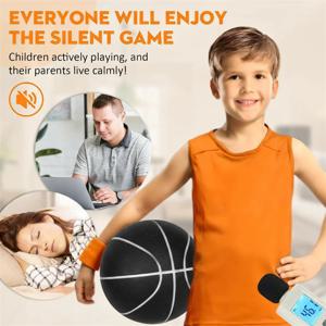 고밀도 무소음 실내 농구공, 무공기 PU 폼 구조로 소음 없는 드리블 실내 훈련용 공, 사이즈 7~29인치