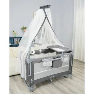 2026년형 아기 요람 침대, 기저귀 교환대와 놀이 공간이 있는 휴대용 침대, 신생아부터 유아까지 사용 가능