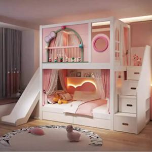 럭셔스 일반 어린이 침대 확장형 유럽식 캐노피 싱글 여자아이 침대 공주 스타일 모던 레티노 페르 밤비니 가구 홈