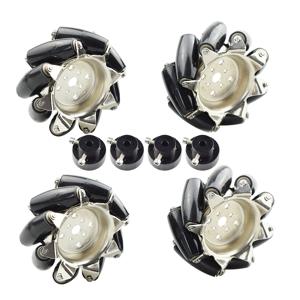 아두이노 라즈베리 파이용 메카넘 휠 무지향성 타이어, DIY STEM 프로그램 프로젝트 장난감 부품, 60kg 큰 하중, 4 개