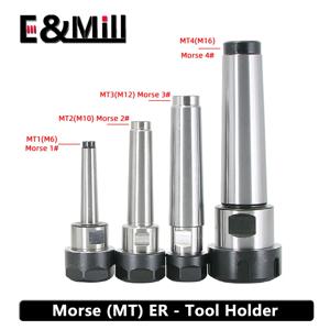 MT1 MT2 MT3 MT4 후면 풀 모스 나사 공구 홀더 ER20 ER25 ER32 MTB ER 공구 홀더 M6 M10 M12 M16 cnc 선반 밀링 용 콜레트