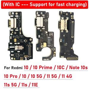 새로운 USB 고속 충전 포트 독 충전기 플러그 커넥터 보드 플렉스 Xiaomi Redmi 10C Note 11E 10S 11 12 Pro 5G 4G 10 Pro Prime