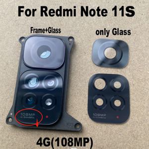 Xiaomi Redmi Note 11S 후면 유리(프레임 커버 포함)용 후면 카메라 렌즈 글로벌 4G